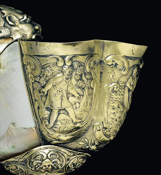 Mounted nautilus cup, Nagyszeben, mid 17th century (shell & silver-gilt