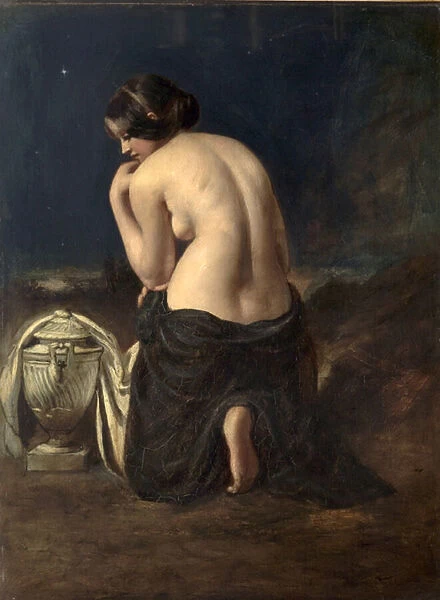The Mourner, 1842 (oil on canvas)