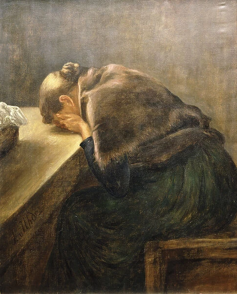 Mourning, (oil on canvas)
