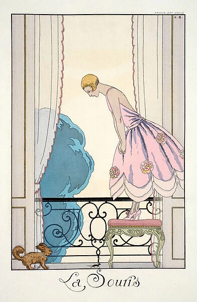The Mouse, from Falbalas & Fanfreluches, Almanach des Modes Presentes, Passees et Futures, 1925 (colour litho)