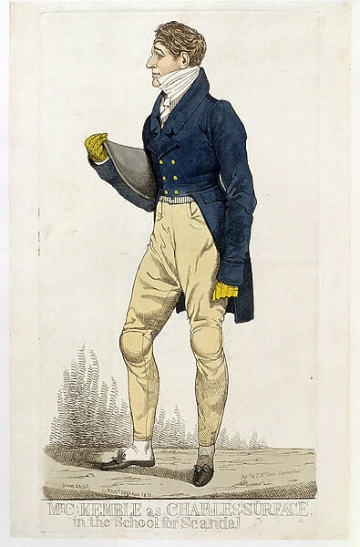 Mr Charles Kemble (1775-1854) as Charles Surface in The School for Scandal, pub