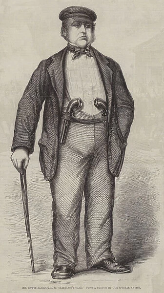 Mr Edwin James, QC, in Garibaldis Camp (engraving)