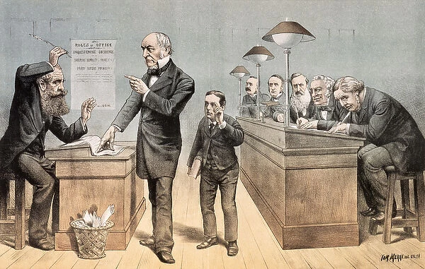 Mr Gladstone and his Clerks, from St. Stephens Review Presentation Cartoon