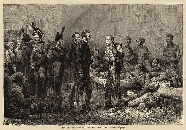 Mr Gladstone in Italy, the Neapolitan Prisons, 1850-51 (engraving)