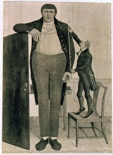 Mr O Brien, the Irish Giant, the Tallest Man in the Known World Being near Nine Feet