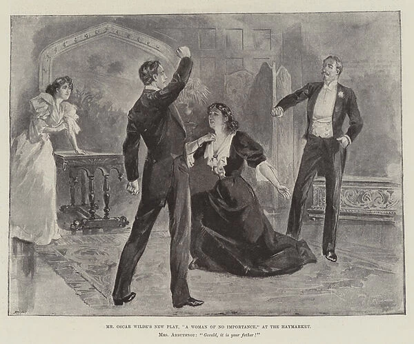 Mr Oscar Wildes New Play, 'A Woman of No Importance, 'at the Haymarket (engraving)
