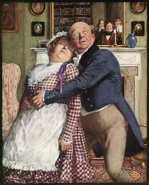 Mr. Pickwick Undergoes a Trying Experience (colour litho)
