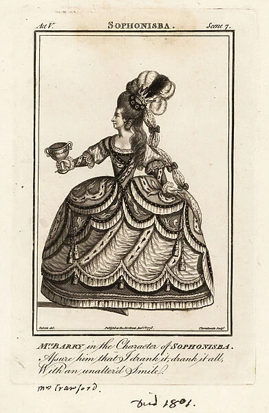 Mrs Ann Barry in the character of Sophonisba in James Thomsons Sophonisba
