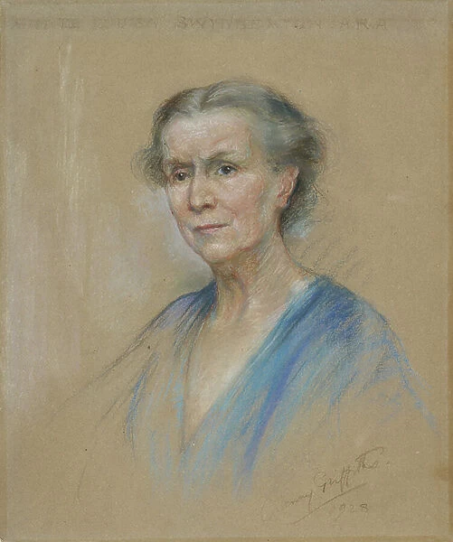 Mrs Annie L Swynnerton, 1928 (chalk on paper)