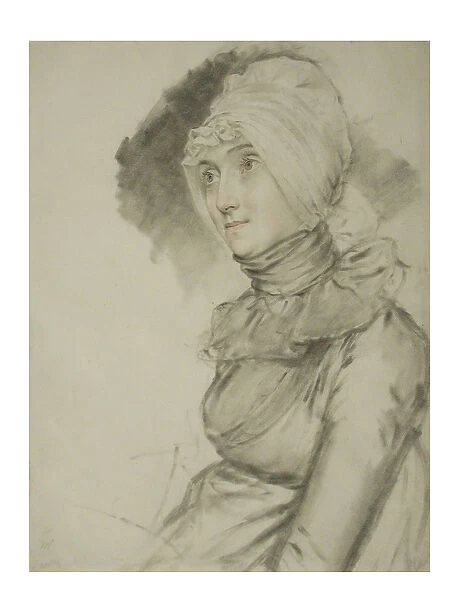 Mrs Croad, the Determined Widow, 1806 (black chalk and w  /  c on paper)