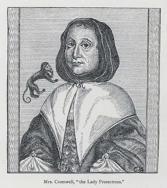 Mrs Cromwell, 'the Lady Protectress'(engraving)