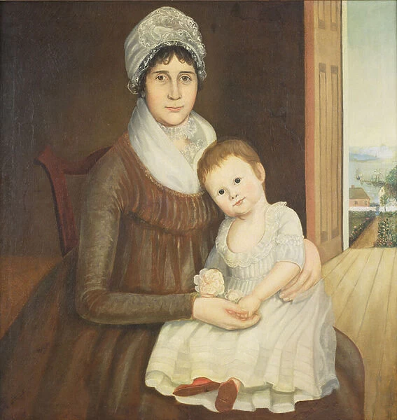 Mrs. Daniel Truman and Child, c. 1798-1810 (oil on canvas)