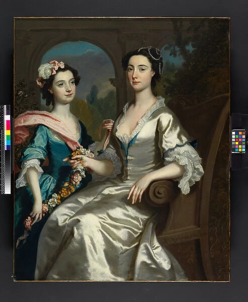 Mrs Elizabeth Birch and Her Daughter, 1741 (oil on canvas)