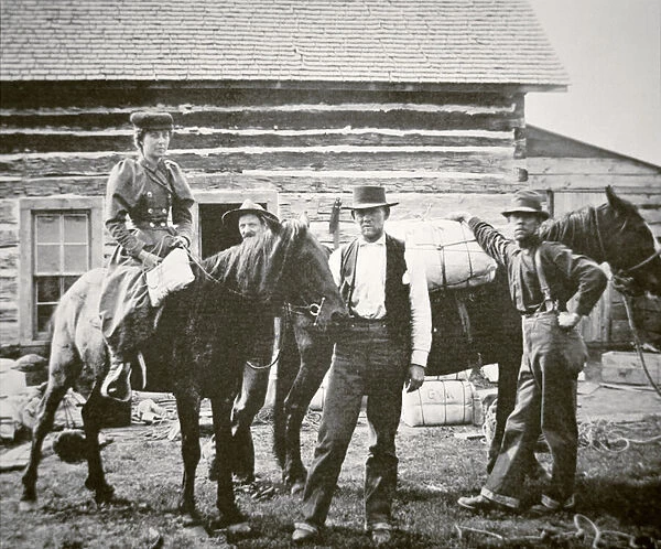 Mrs Garner, the first woman to reach the Klondike trail by the all-Canadian route