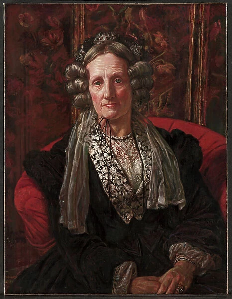 Mrs. George Waugh, 1868 (oil on fabric)