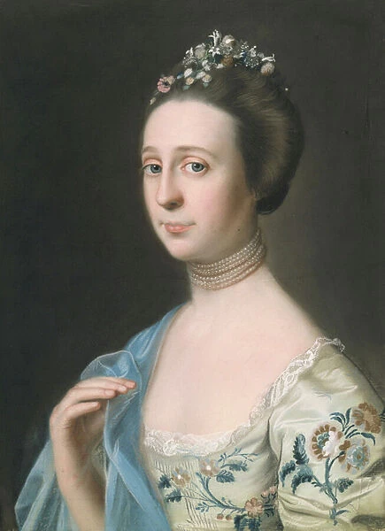 Mrs. Henry Hill (Anna Barrett), c. 1765-1770 (pastel on paper mounted on linen)