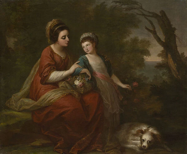 Mrs. Hugh Morgan and Her Daughter, c. 1771 (oil on canvas)