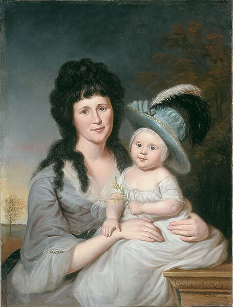 Mrs. John Nicholson (Hannah Duncan) and John Nicholson, Jr. 1790 (oil on canvas)