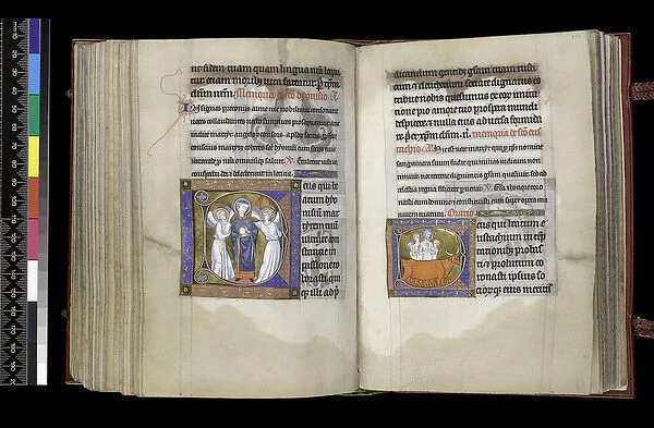MS 300 f202v-203r, Suffrage to St Denis and Suffrage to St Eustace