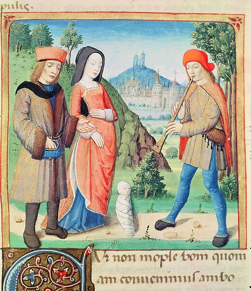 Ms 493 f. 9 The Celebration of the Child who will Restore the Golden Age on Earth