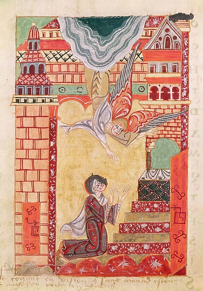 Ms 501 Vision of St. Aldegonde of Maubeuge, from The Life and Miracles of St
