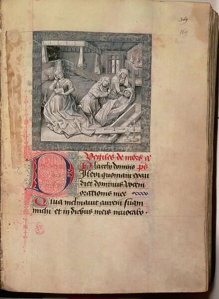 Ms. 76 f. 2 fol. 169r Death, Internment and Burial, from the Hours of the Duke of Burgundy