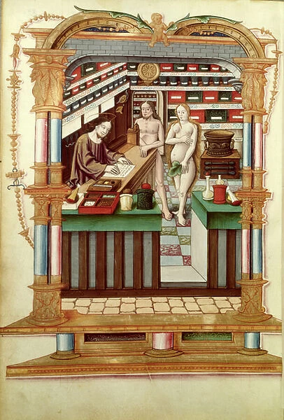 Ms Fr 1537 Christ the Pharmacist with Adam and Eve, from