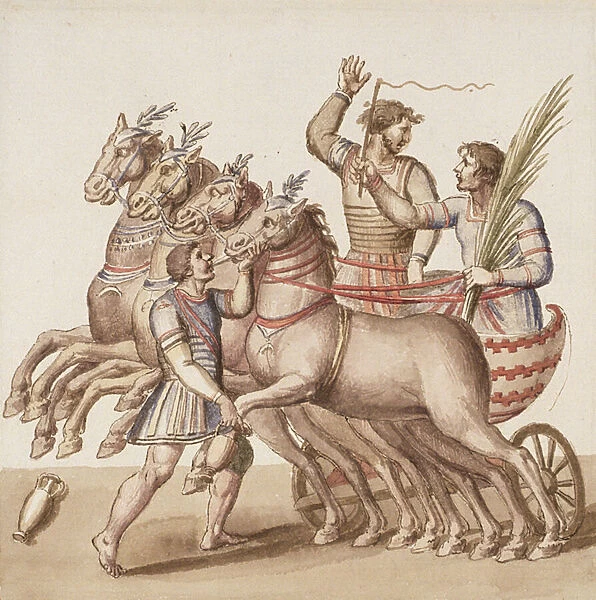 Ms Gen 1496 Plate CXIII Gladiators, 1674 (w  /  c on paper)