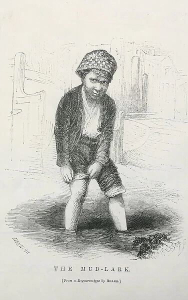 The mud-lark, 1861 (engraving)