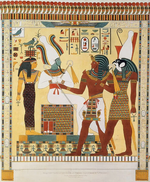 Mural from the Tombs of the Kings of Thebes, discovered by G
