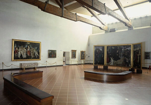 Museum room presenting the 'Spring'and 'Adoration of the Magi'