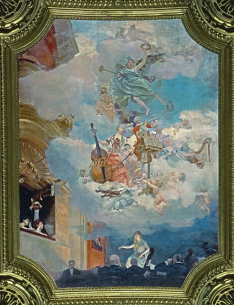 Music across the Ages, ceiling of the Salle des Fetes (ballroom), 1891