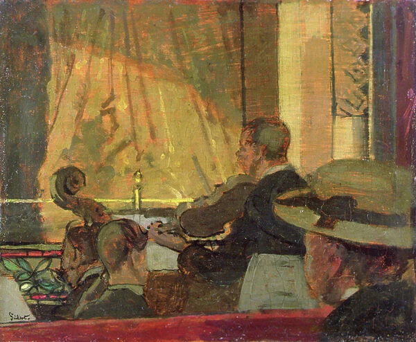 Music Hall (oil on panel)