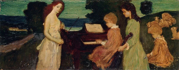 Music (oil on canvas)