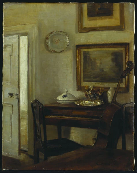 The Music Room (oil on canvas)