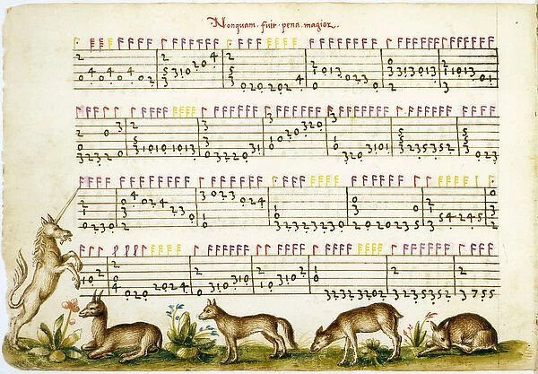 Music sheet from Compositione di Meser Vincenzo Capirola
