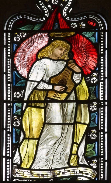 Musical Angel, 1876 (stained glass)
