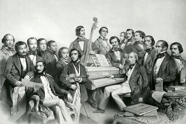 The Musical Union, publ. by Hanhart, 1851 (litho) (b  /  w photo)