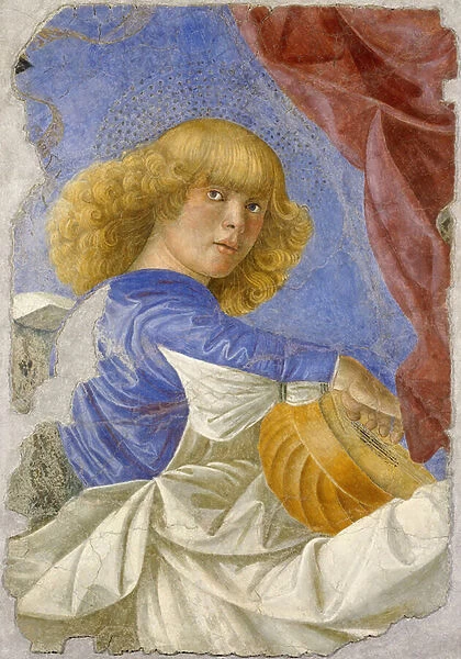Musician angel by Melozzo da Forli, c. 1480 (fresco)