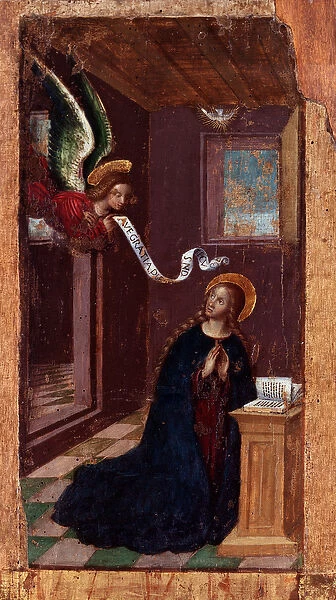 Mysteries of the Rosary: the Annunciation (Wood Painting, 1512-1513)