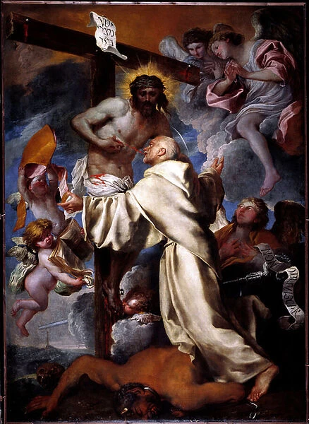 Mystical Vision of St Bernard (oil on canvas, 17th century)