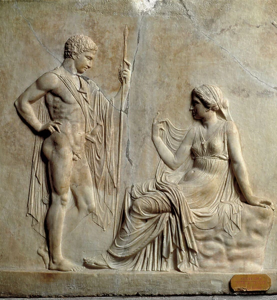 The myth of Telephus. 1st century BC. (relief)
