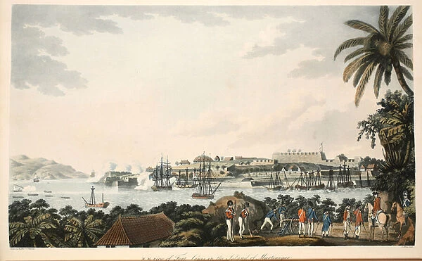 N. E. view of Fort Louis in the Island of Martinique, illustration from