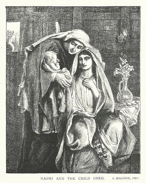 Naomi and the Child Obed (engraving)