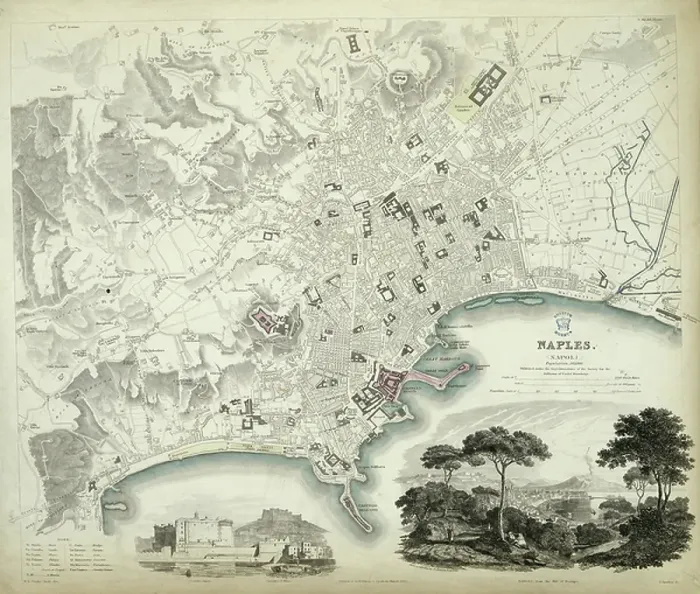 Framed Print : Naples. BL3276373 Naples; British Library, London, UK; (add.info.