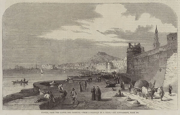 Naples, from the Castel del Carmine (engraving)