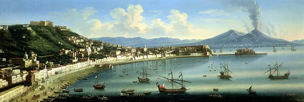 Naples, from the Heights of Posillipo with Vesuvius in the Distance, 1740 (oil on canvas)