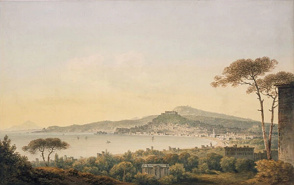 Naples From Sir William Hamiltons Villa, 1780-1782 (pencil and w  /  c on paper)