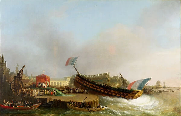 Napoleon (1769-1821) and Marie-Louise (1791-1847) at the Launch of The Friedland