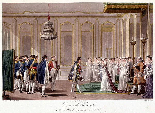 Napoleon asks Marie Louise in marriage to the Impress of Austria - in '